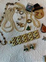 Overview of entire lot laid out on fabric