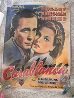 Casablanca poster showing main artwork and condition