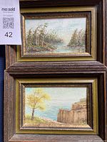 Both framed paintings front view