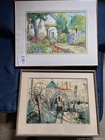 Both framed watercolours overview