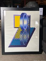 Full view of framed lithograph