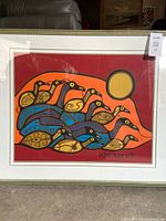 Full view of framed serigraph