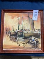 Full view of framed painting