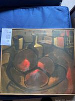 Full view of framed still life painting