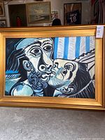 Full view of framed Picasso reproduction painting