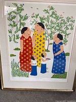 Full view of framed John Lim serigraph