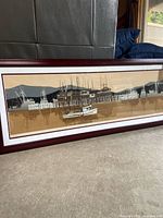 Full view of framed Virgil Thrasher screenprint