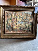 Full view of framed watercolour painting