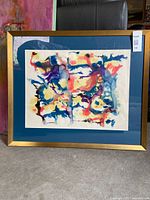 Framed watercolour painting front view