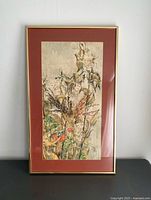 Framed watercolour painting front view