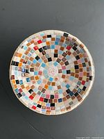 Top view showing full colourful mosaic pattern