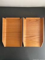 Top view of both bentwood trays