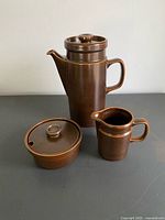 Coffee pot, sugar bowl with lid, creamer