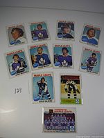 Overview of all eleven Toronto Maple Leafs cards