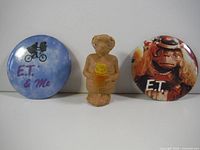 Front view of figure centered between both buttons