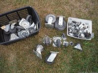 Overall view showing baskets and ground layout of numerous casters