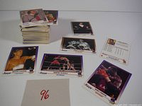 Overview of stacked and spread boxing cards