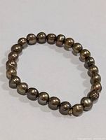 Full view of pearl stretch bracelet