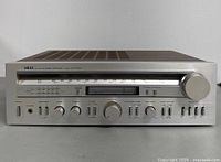 Front view showing complete control panel and tuner scale