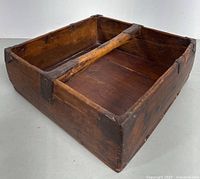 Top angled view showing two compartments and handle