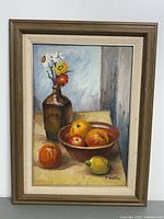 Overall view of framed painting