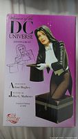 Front of boxed Zatanna mini-bust showing artwork and branding