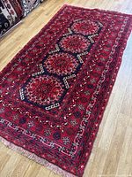 Full view of rug showing overall design and colours