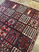 Angle view to show pile density, colours and pattern