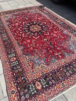 Full view of the rug showing overall design and colors