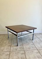 Full view of coffee table showing top and frame