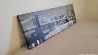 Angled view of full canvas showing Brooklyn Bridge and skyline