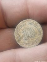 Obverse showing date 1875 and denomination 10 Pfennig