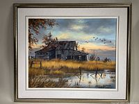 Full view of framed painting