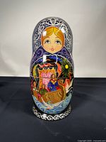 Front view of largest assembled doll