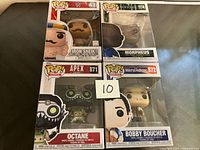 All four boxed Funko POP figures grouped