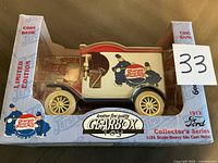 Boxed Gearbox 1912 Ford Pepsi-Cola coin bank front view
