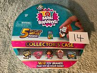 Front view of sealed Toy Mini Brands collector’s case