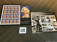 Both stamp sheets side by side with lot number