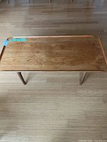 Top view of teak coffee table