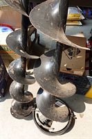 two auger bits showing diameters and condition