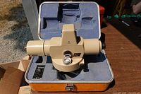 Auto level seated in open fitted carry case