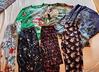 Group view of all sweaters and leggings