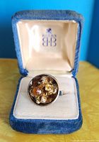 Ring in open blue box showing top view