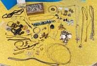 Overview of entire lot on yellow surface