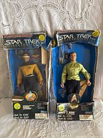 Front view of both boxed Playmates Star Trek figures