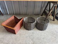 All three baskets side by side