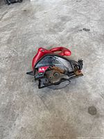 Front view of SKIL SKILSAW 5600 showing guard, shoe, motor housing