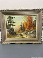 Full view of framed Cole Bowman painting