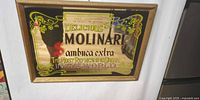 Front view of Molinari Sambuca Extra advertising mirror