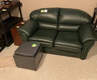 Loveseat and ottoman together to show complete lot